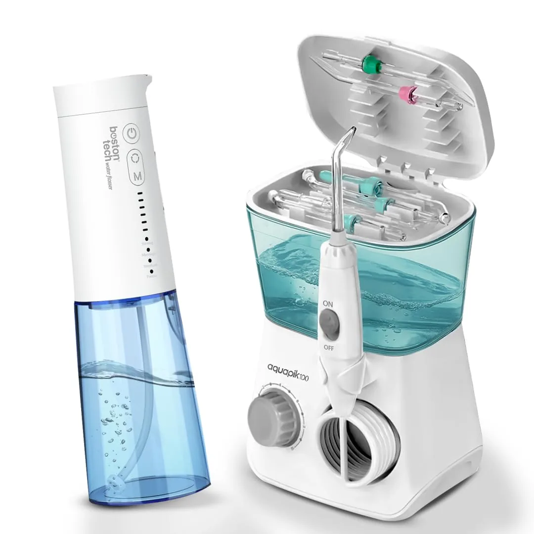 Aquapik DUO pack: irrigador de sobremesa Aquapik 100 + portátil Aquapik ONE (Boston Tech)