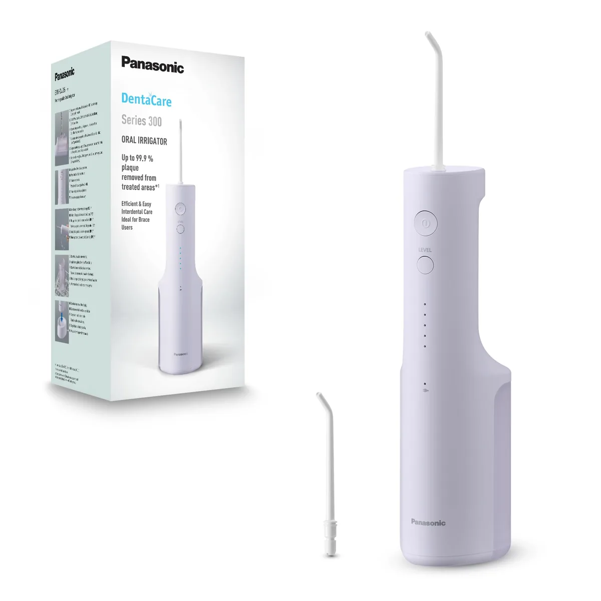 Panasonic Serie 300 EW-DJ26 irrigador bucal | 200 ml | IPX7 | 2 boquillas | 5 presiones | morado