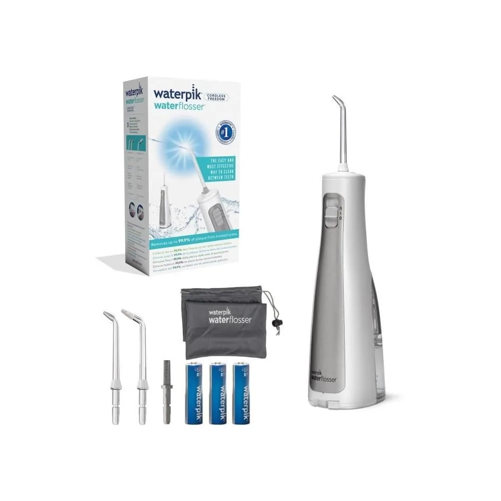 Waterpik Cordless Freedom WF-03 irrigador dental portátil a pilas · 2 presiones · 150 ml · 3 boquillas